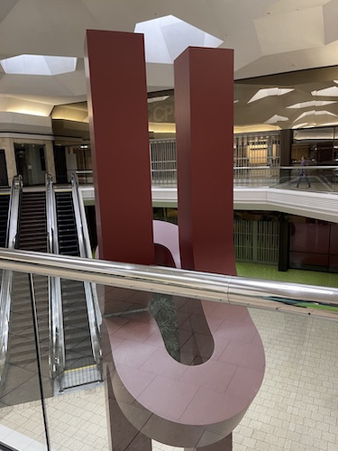 Lakeforest Mall Zig Zag Staircase and a few Businesses that Remain Open